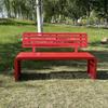 Wrought Iron Outdoor Bench with Backrest