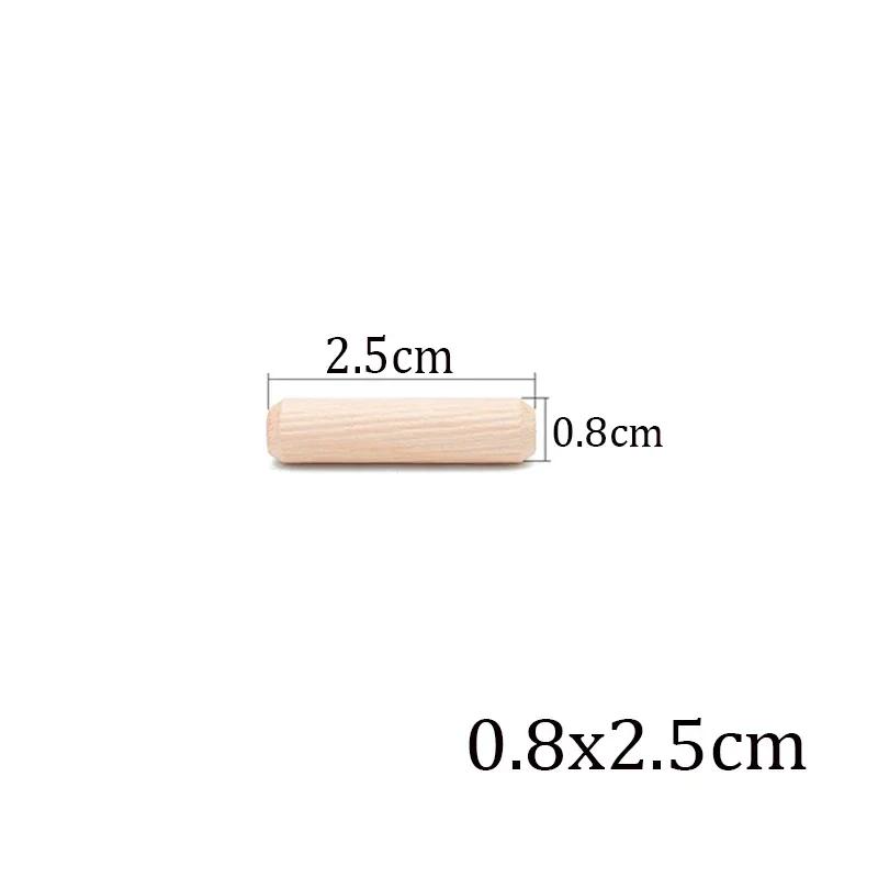 100/50 stücke Holzbearbeitung Dübel Handwerk Dübel Pins Stangen Set Möbel Beschlag Dübel Pin Holz Schrank Schublade Runde Geriffelte Holz