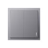 Junlang D2 Gray Two-Gang Double-Control Wall Switch Panel