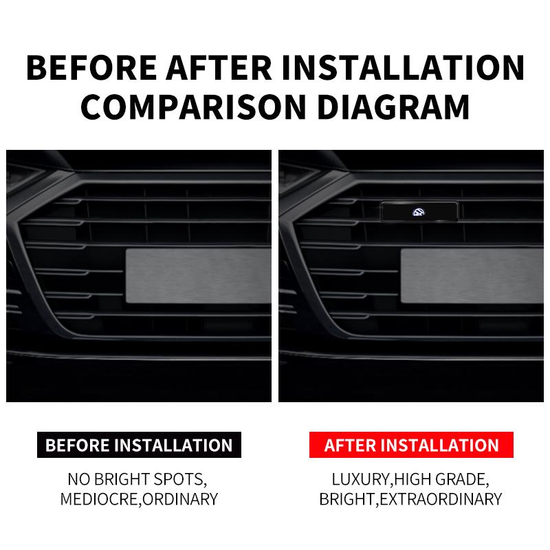 For Volkswagen Golf-6 7 4 5 POLO Passat B5 B6 B7 T4 T5 Tiguan Jetta Decorative LED Lights Front Hood Grille Decoration Badge