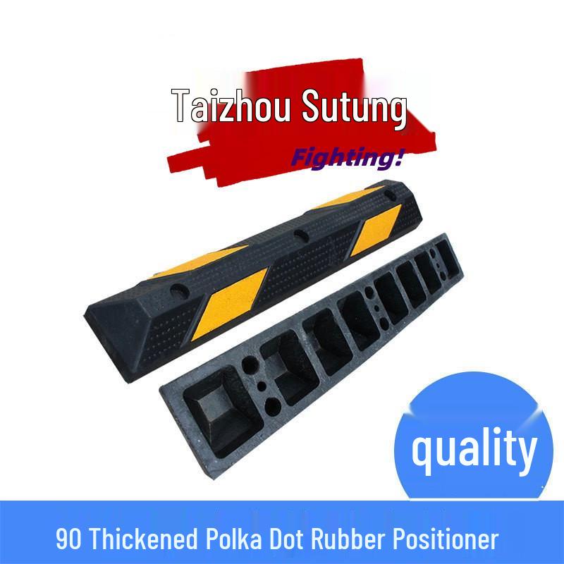 1m Durable Rubber-Plastic Parking Stopper – Anti-Collision Wheel Positioner
