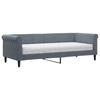 Vidaxl Sofa Z Materacem Do Spania, Ciemnoszara, 80X200 Cm, Aksamit