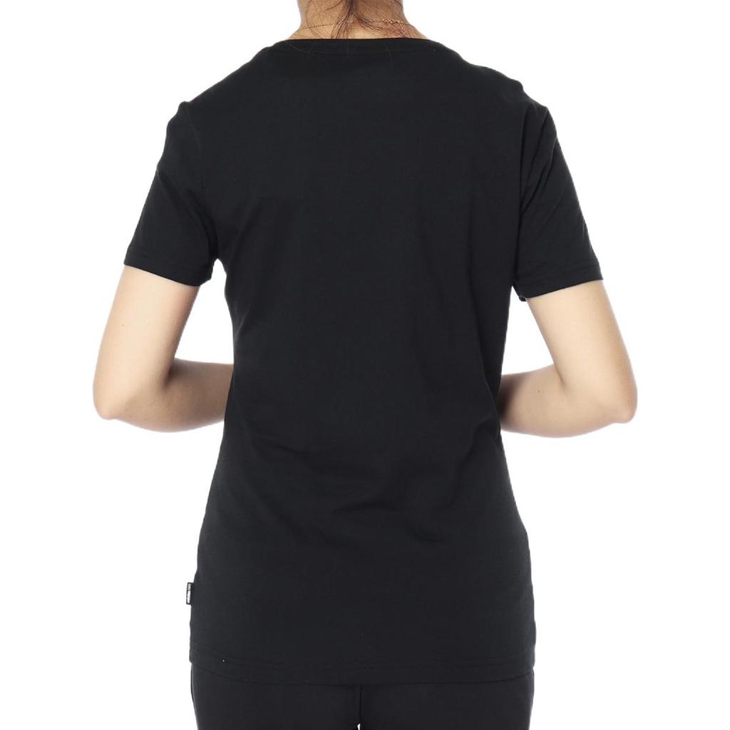 adidas Neo Letter Print T-Shirt Women Tops Black DM2064