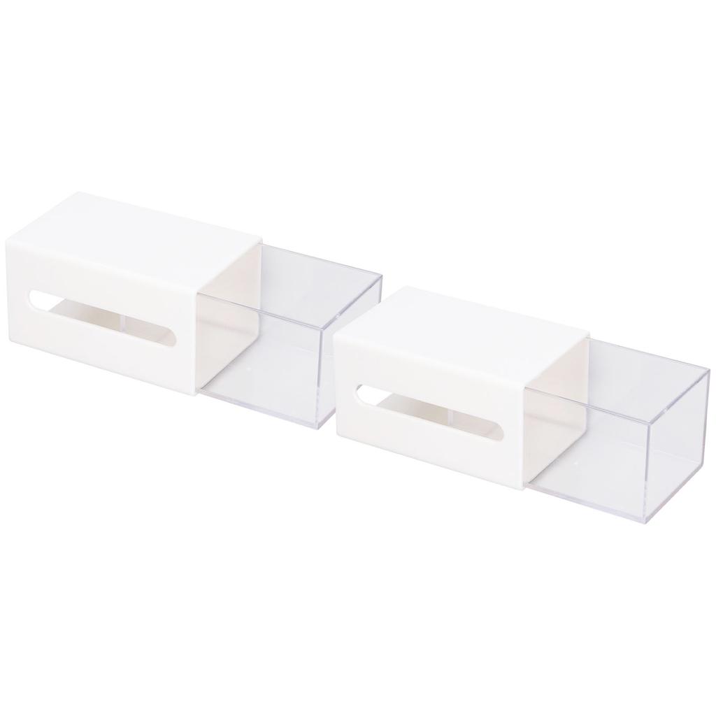 Wall Mounted Storage Box Multi Functional Double Sided Adhesive Organizer Case for Bedroom Office Bathroom