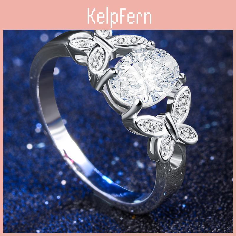 Gemstone Ring Bling White White Rhinestone Diamond