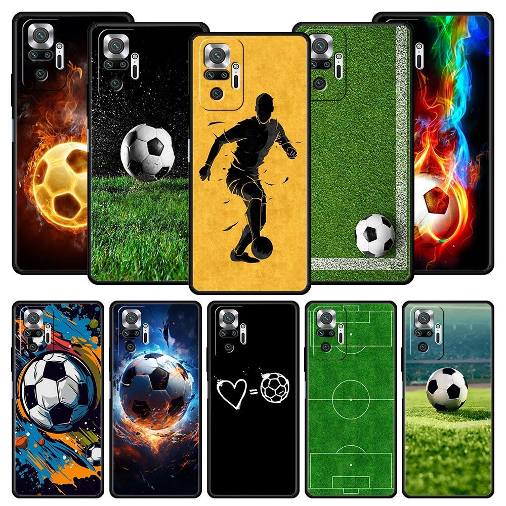 Handyhülle für Xiaomi Redmi Note 14 13 12 5G 9S 9 10 11 Pro Plus 4G 9T 14C 13C 12C 10C 9C 9A Hülle Fußball Leidenschaft Fußball