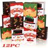 12Pcs Christmas Cake Packaging Boxes Cute Cartoon Candy Gift Box Birthday Paper Gift Box for Holiday Birthday New Year