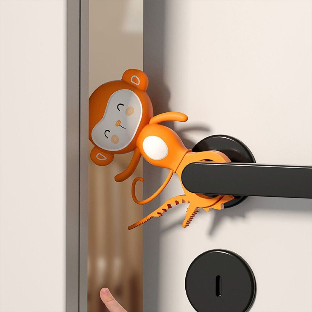 Silicone Door Stopper Windproof Function Cartoon Animal Anti Pinch Guard Hand Buffer Automatic Closing Prevention Door Arrest