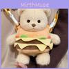 Burger Teddy Clothes Bear Plush Toy Outdoor Backpacks Children Cartoon Doll Cute