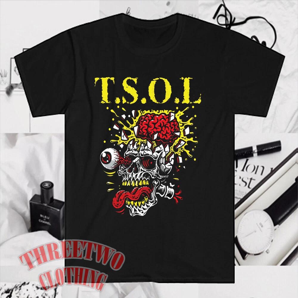 TSOL T.S.O.L Broken Brain Men s Black Size S to 5XL 2XL