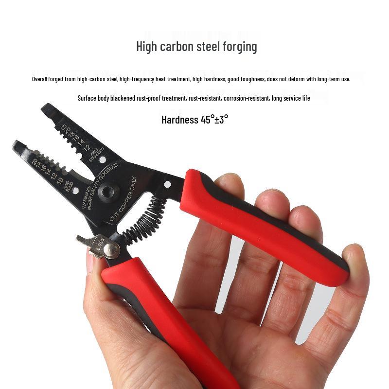 8-Inch European Multi-Functional Wire Stripper & Crimping Tool: 5-in-1 Electrician Pliers