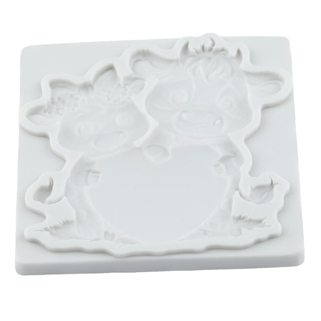 Cow Silicone Mold Cattle Love Heart Fondant Molds Cake Decorating Tools Cupcake Topper Candy Sugar Craft Gum Paste Polymer Clay