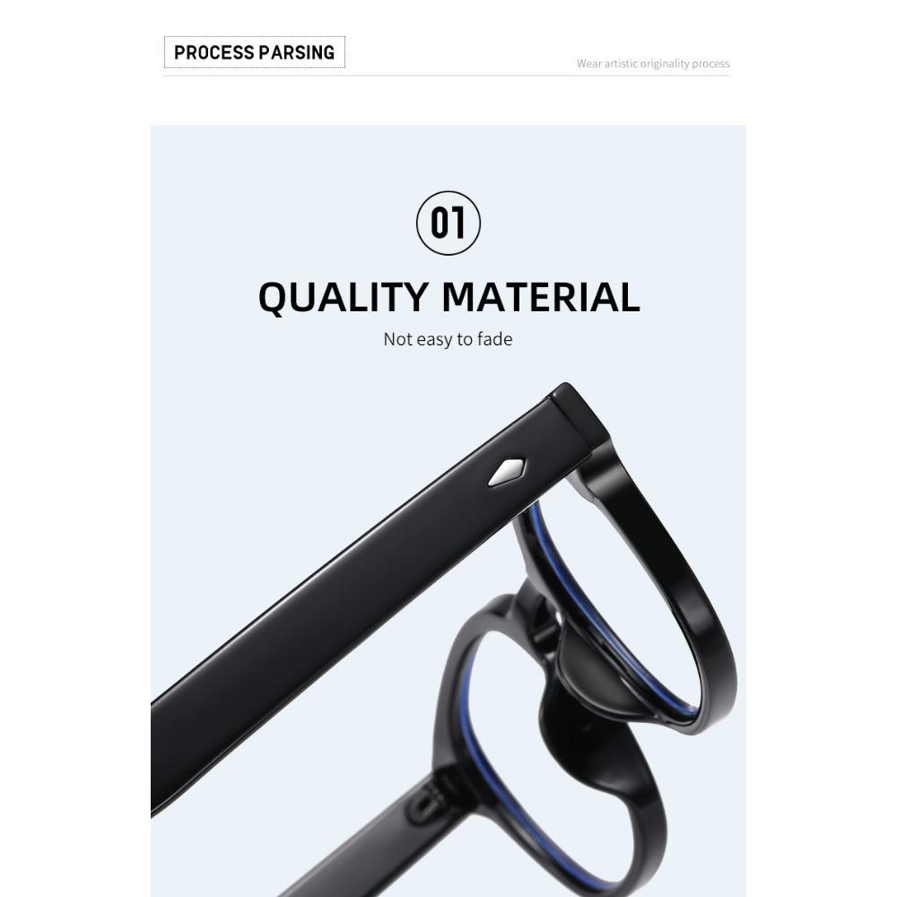 aoron Square Flat Light Glasses Frame Anti-blue Light Can Be Matched with Myopia Glasses Frame Game Retro Fashion Glasses