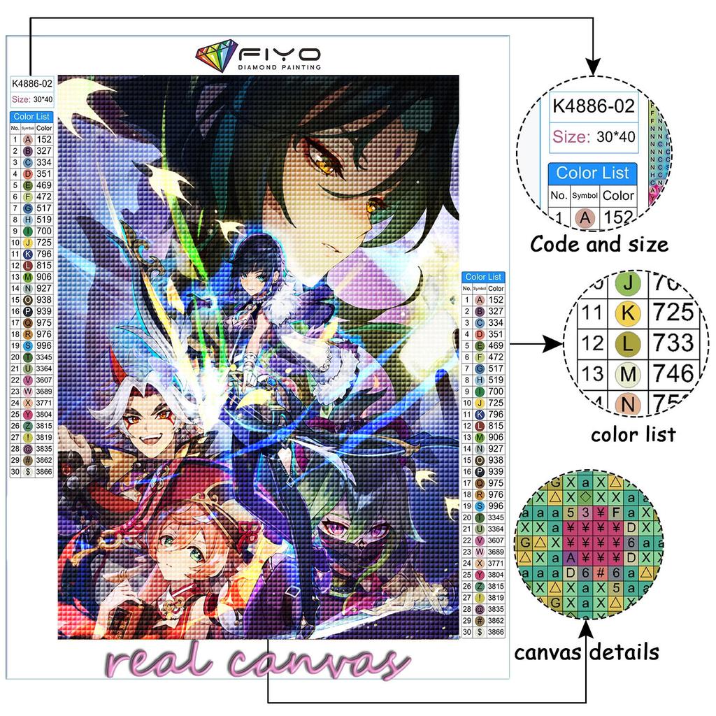 Diamond Painting Genshin Diamond Mosaic Craft Diamond Embroidery Painting