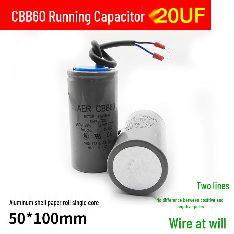 Washing Machine Start Capacitor CBB60 3-20UF for Spin Dry/Dehydration