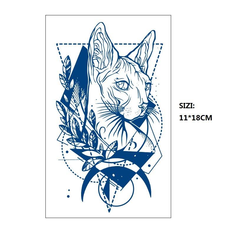 Emmy Naklejka Tatuaż Ziołowy Stopniowa Zmiana Geometryczny Gwieździste Niebo Łańcuch z Gwiazd Trwały Nieodblaskowy Naklejka Transferowa Wodna