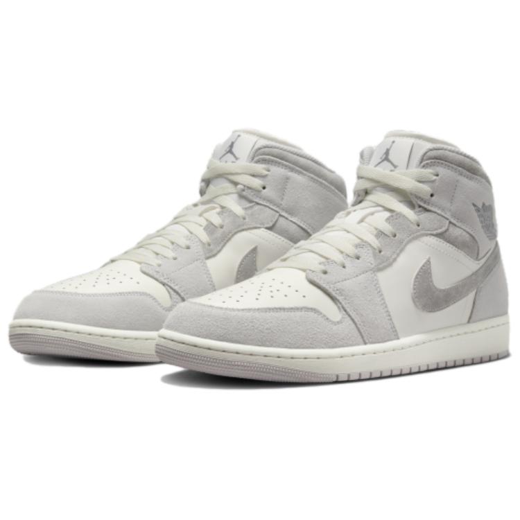 Air Jordan 1 Mid SE Neutral Grey Sail Men Sneakers Smoke-Grey FQ7720-002