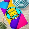 G-Geometry Dash Robtop Games Handtuch Polyester Strandtuch Schnelltrocknend Sandfrei Badetuch Für Sommer Pool Reise Urlaub
