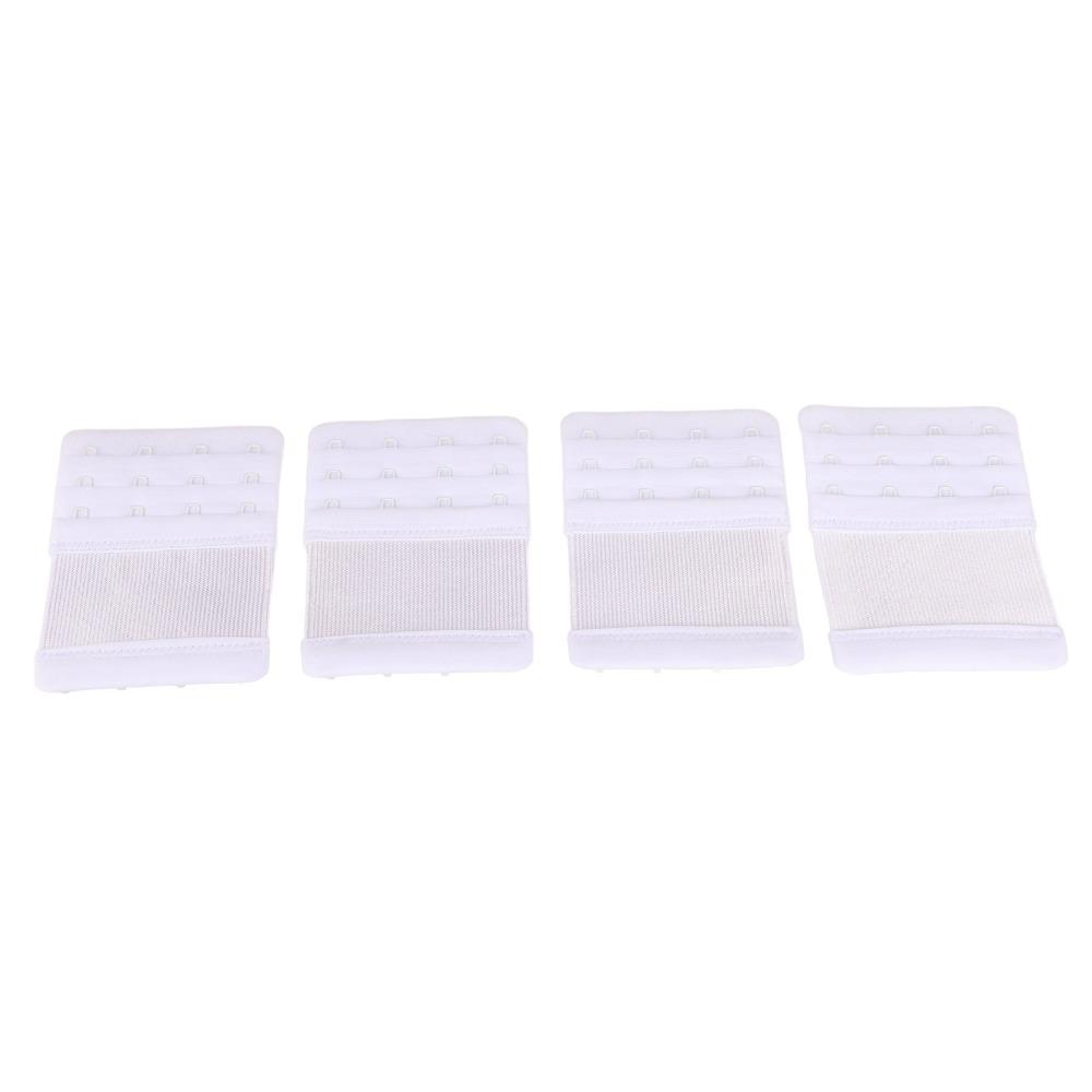 4pcs 4 Hooks Bra Strap Extenders Soft Material Hook Extenders Comfortable Bra Extenders  For Women