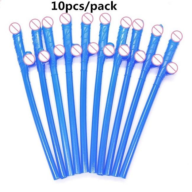 10Pcs Cuticolor Penis Straws Bride Shower Sexy Hen Night Willy Drinking Penis for Bar Bachelorette Party Novelty Nude Straw