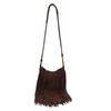 Tassel suede bag women's new women's bag simple and popular women's shoulder bag simple messenger bag
