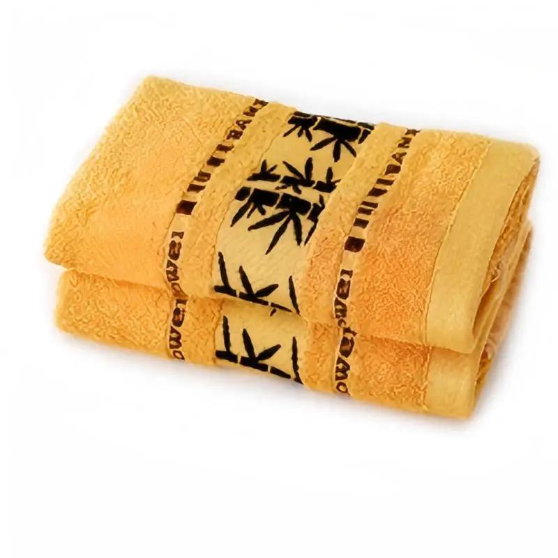 1pcs Bamboo Fiber Towels Home Bath Towels Adults Face Towel Thick Absorbent Luxury Bathroom Towels Toalha De Praia 34x74cm оранжевый