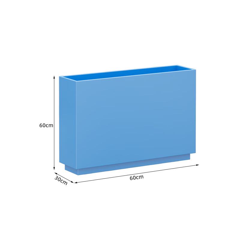 Modern Outdoor Galvanized Steel Rectangular Planter (60x30x60cm)
