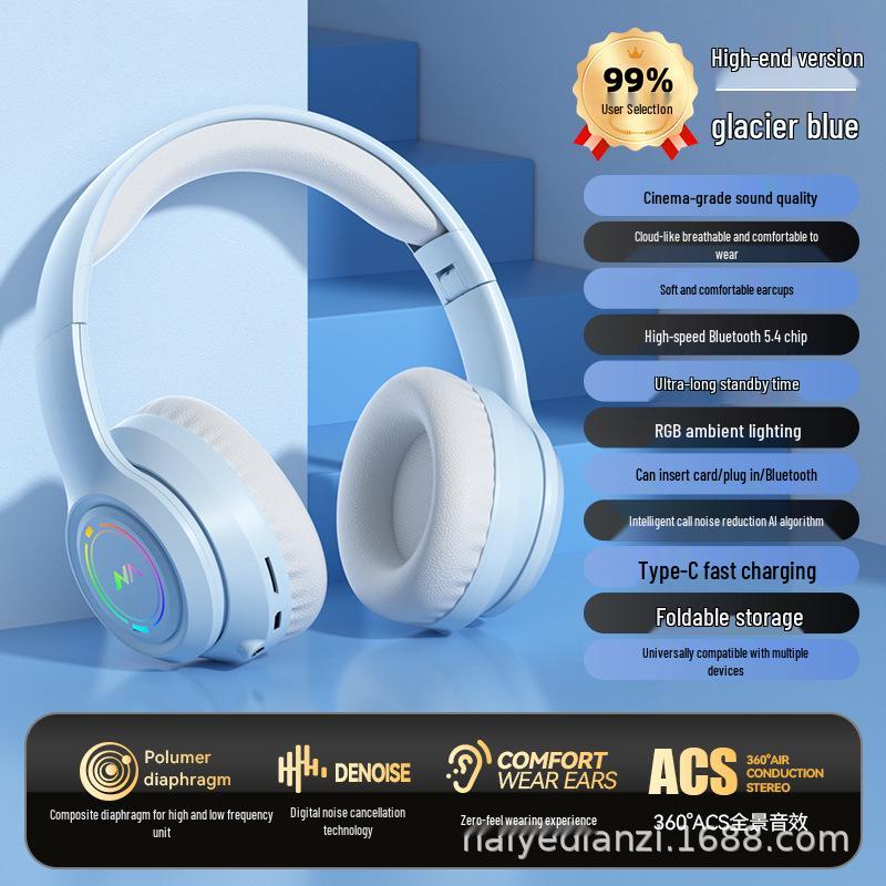 SD-04 Wireless Bluetooth Over-Ear Luminous Bass Gaming Headset