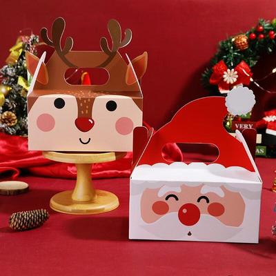 Christmas White Cardboard Gift Boxes (10-Pack)