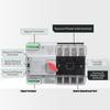 100A 4Pole Dual Power Automatic Transfer Switch Din Rail Mounted Transfer Controller for Home Generator Fast Switching