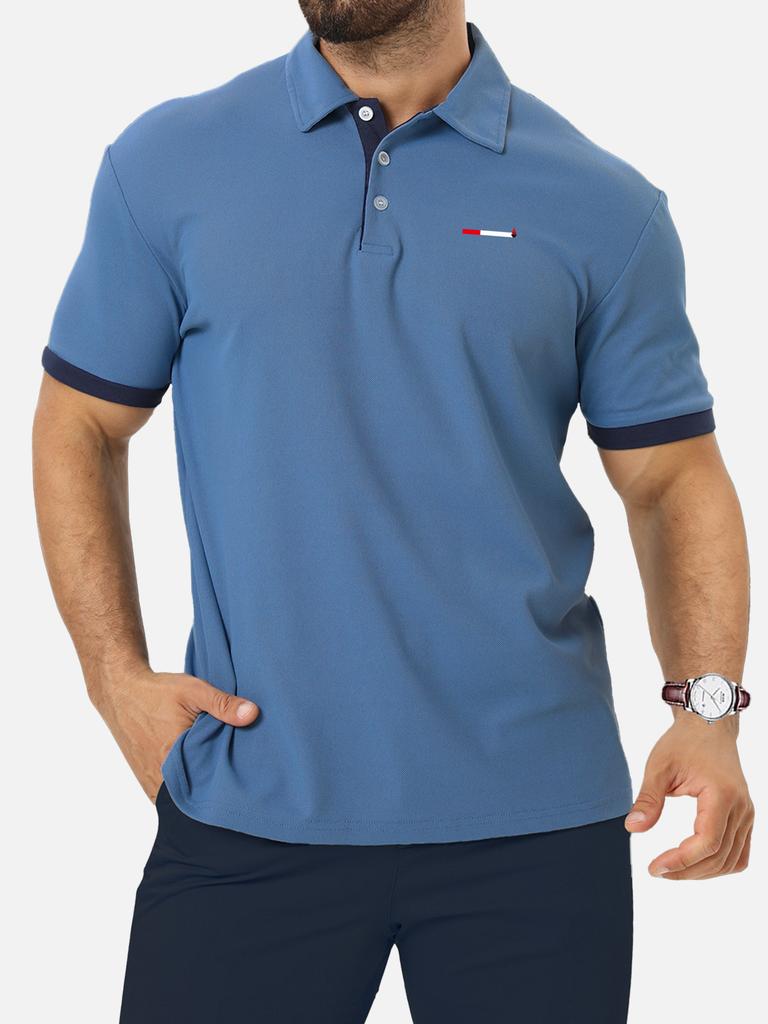 Men's Polo Shirts Short Sleeve - Shirts for Men's Regular-Fit, Casual Athletic Collared T-Shirts Black