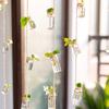 Nordic With 8 Mini Bottle Hydroponic Container Glass Vase Wind Chimes 1 Strings Hanging Vase