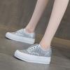 thick-soled little white shoes women's new summer outer wear fashionable versatile hollow breathable one-pedal lazy board shoes