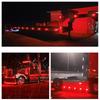 4Pcs Truck Side Lights High Brightness 3000K IP65 Waterproof LEDs Easy Installation Truck Emergency Flash Light 12‑24V