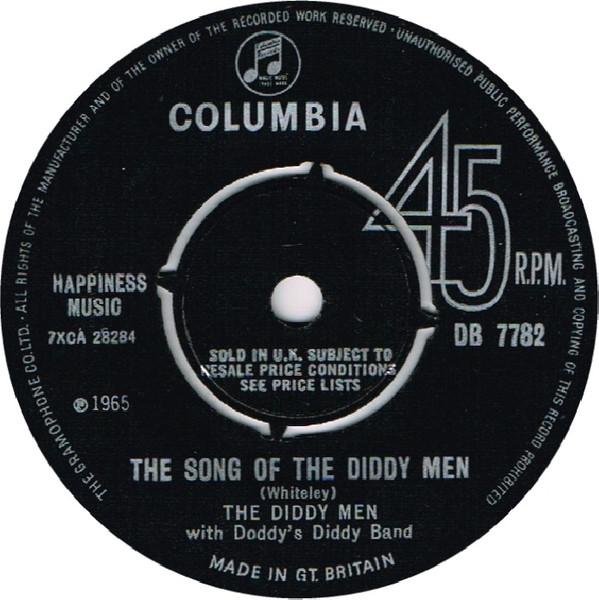 7inch Record DIDDY MEN, DODDY'S DIDDY BAND - Song Of The Diddy Men DB7782 COLUMBIA 1965 UK Pop Used