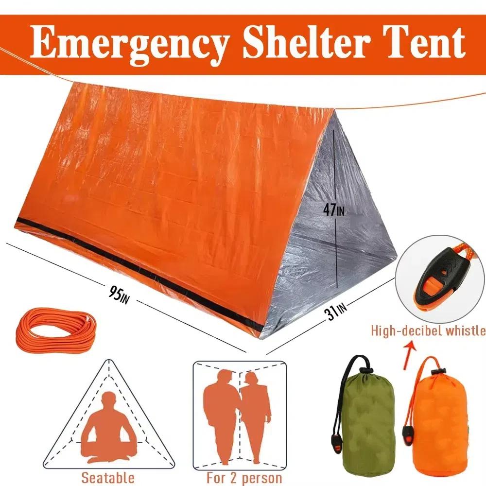 Tente d'urgence étanche Couverture thermique résistante à l'humidité Extérieur SOS