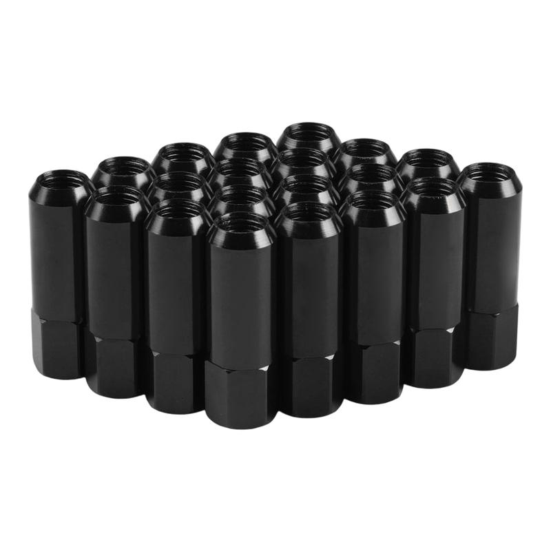 60mm Lightweight Aluminum Wheel Nuts M12X1.5 20pcs Hub Screw Tire Nut