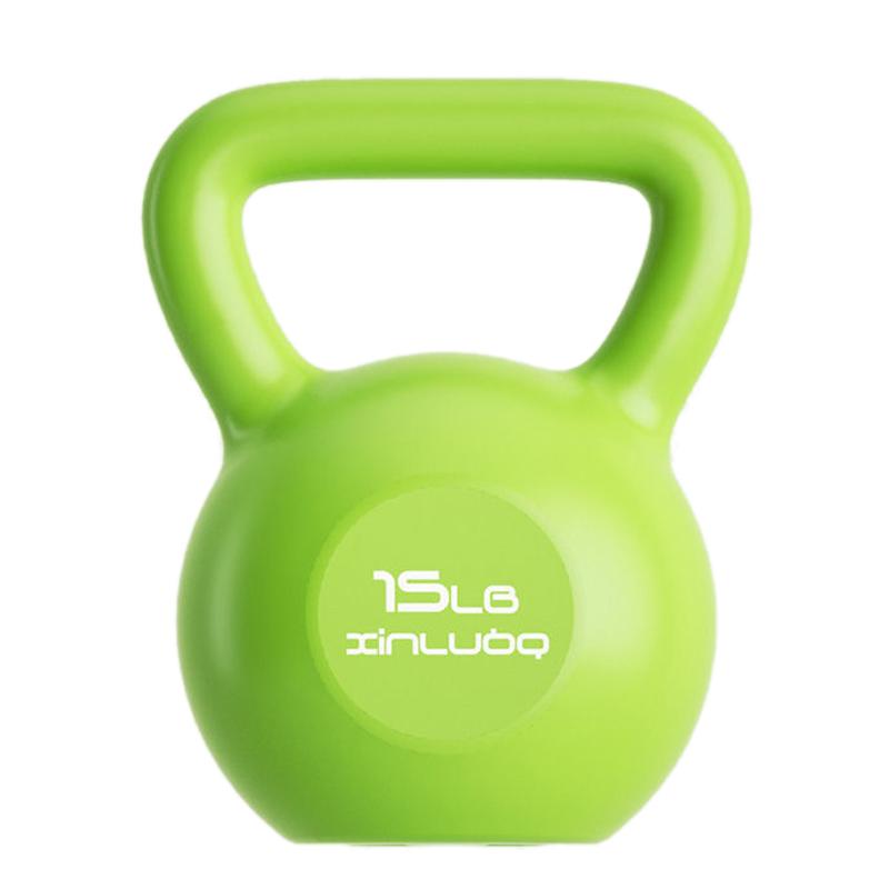 Kettlebell Weights Strength Training Wide Handle Kettlebell with Palm Guard Wrist Guard for Men Women 15lb   6.8kg Green