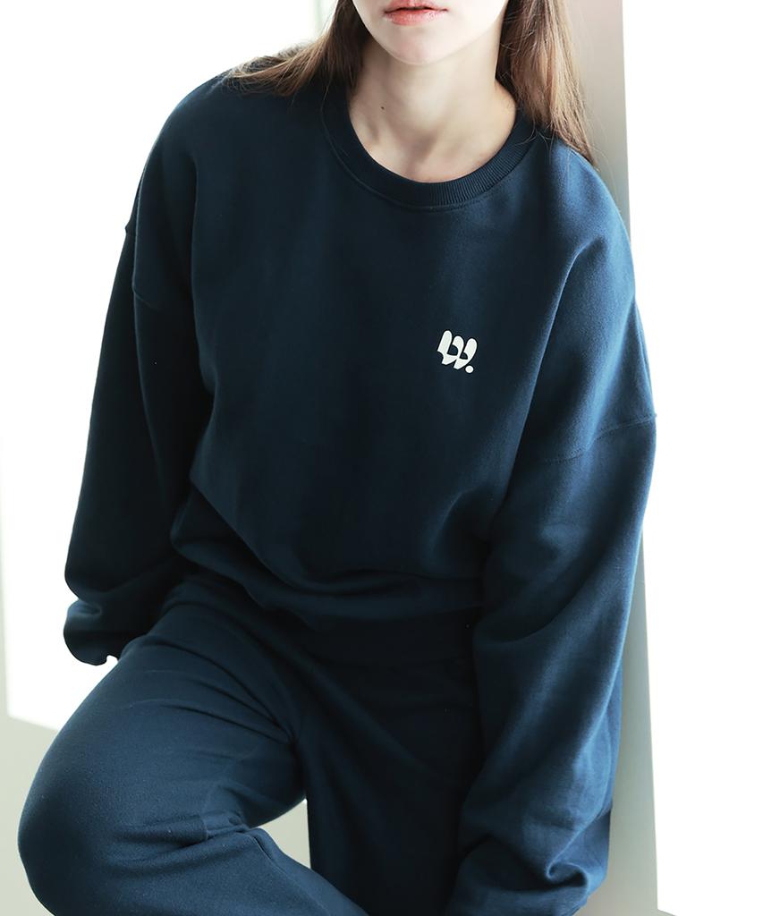 WHEN YOU MOVE Signature Symbol Logo Sweatshirt Navy