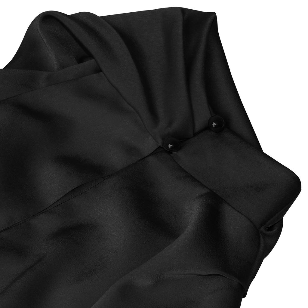 GMXIA Fashion Halter Satin Strap Slim-fit Socialite Dress Fashion Temperament Skirt