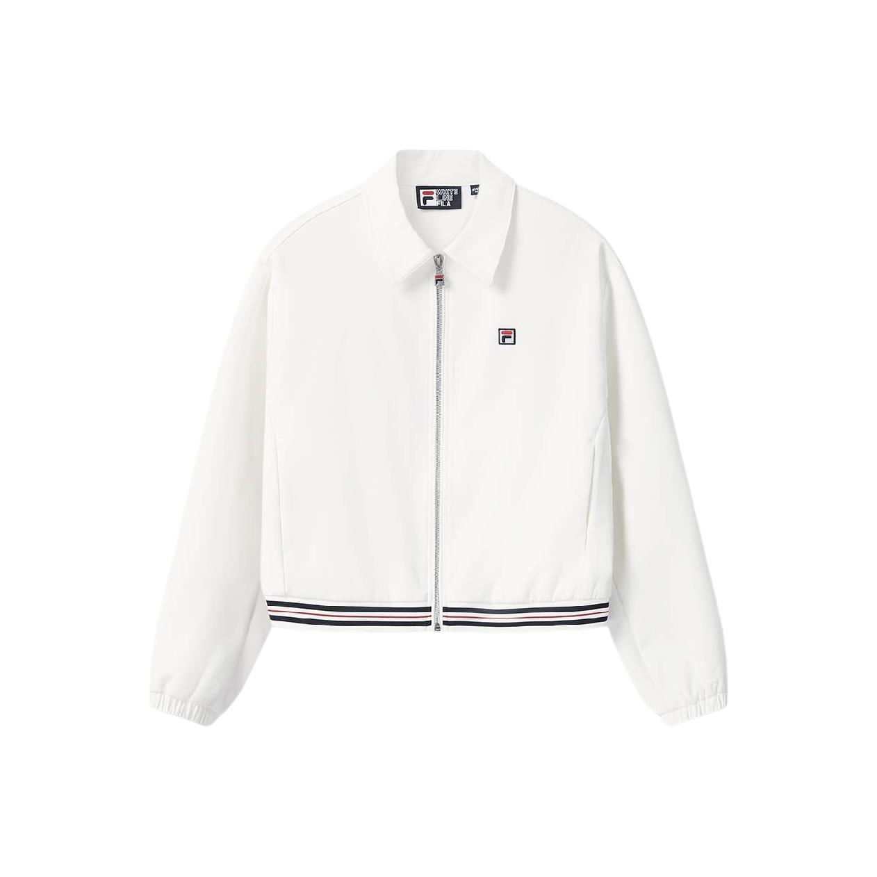 

Fila Heritage Fw25 Логотип бренда Мода Повседневный Вязаный Поло с длинным рукавом Куртка Женские куртки F11W548709F-WT L