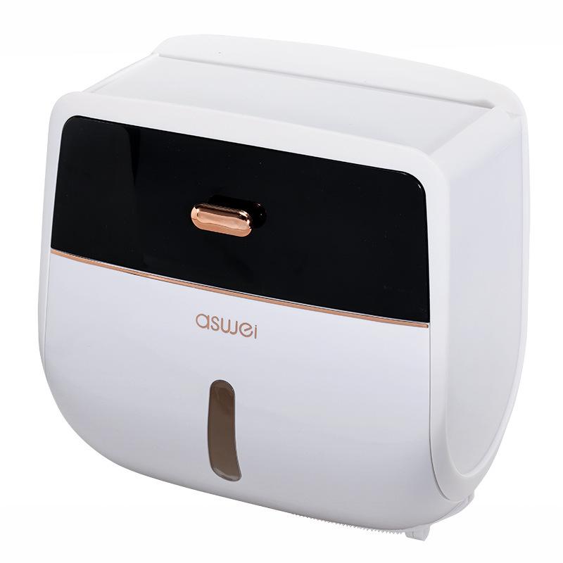 Punch-Free Waterproof Wall-Mounted Bathroom Tissue Holder