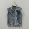 Clearance Denim Vest Jacket for Men, Spring and Autumn, Trendy Brand, Loose Fit, Cool Style, Workwear Vest