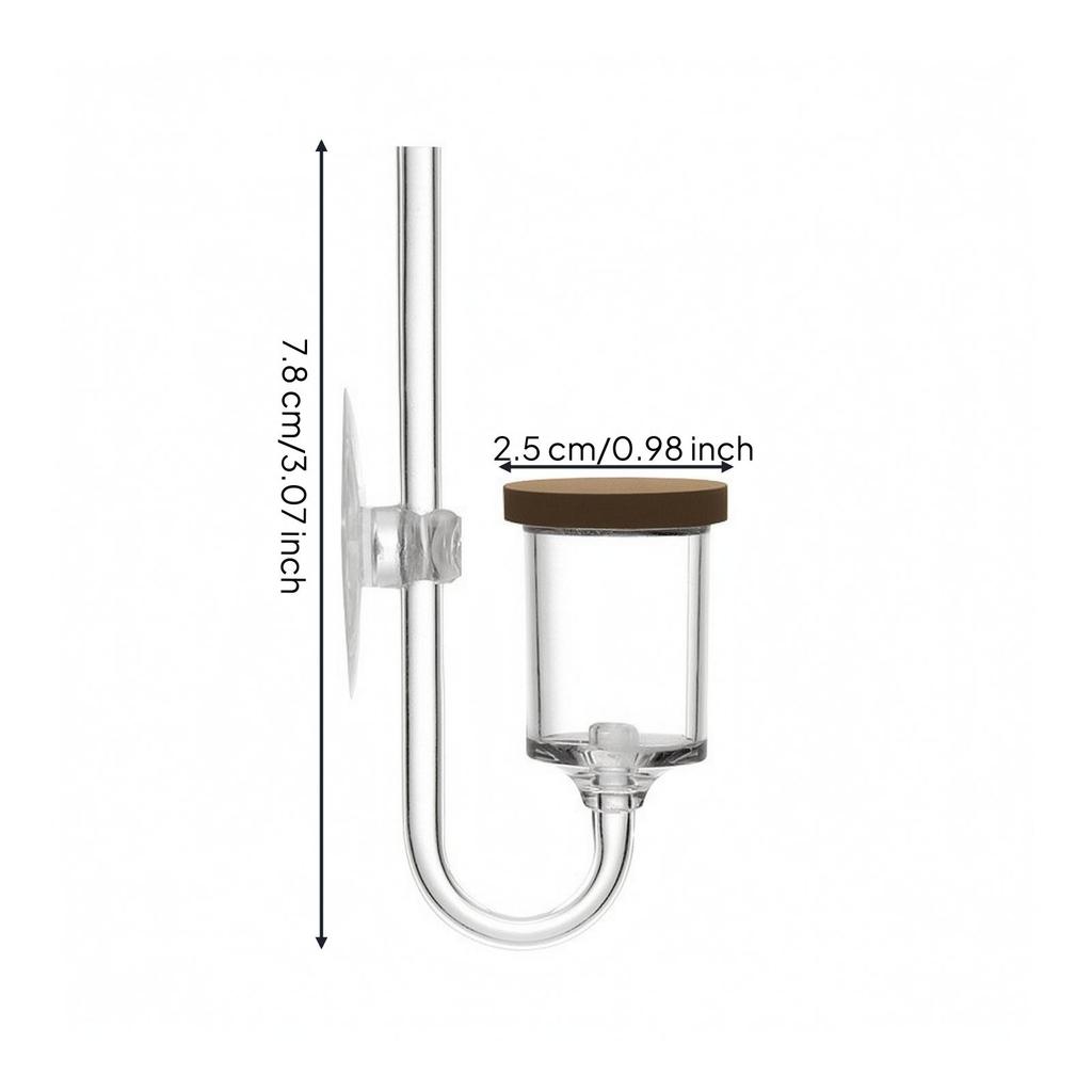 Compact Acrylic CO2 Dispersion Unit with Bubble Counter for Aquarists, Aquatic