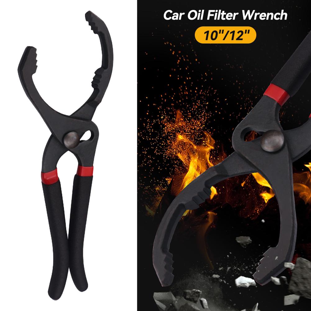 10"/12" Verstellbare Autoölfilterzange Klemme Filterschlüssel Auto Wartung Reparatur Handwerkzeug für Auto LKW Motorfilter