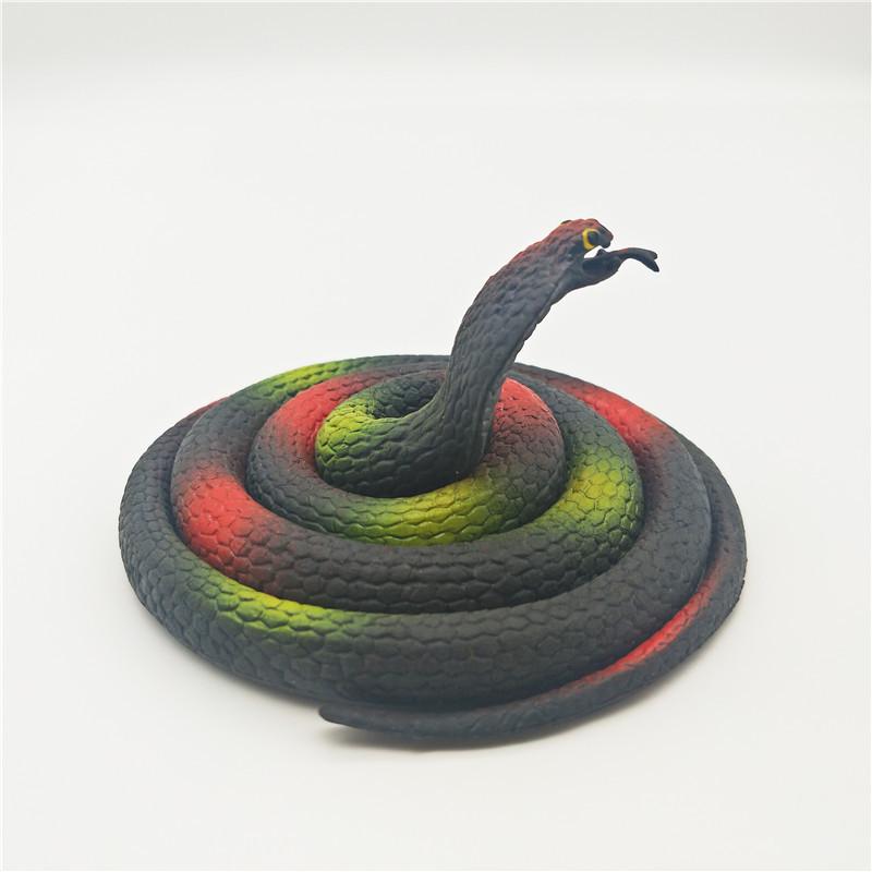 Children's Soft Rubber Toy - Large Green Fake Snake Prank Model