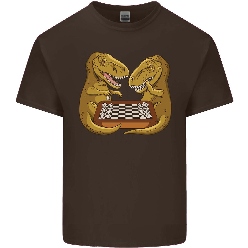 Chess TRex Dinosaur Unisexs Light Cotton TShirt