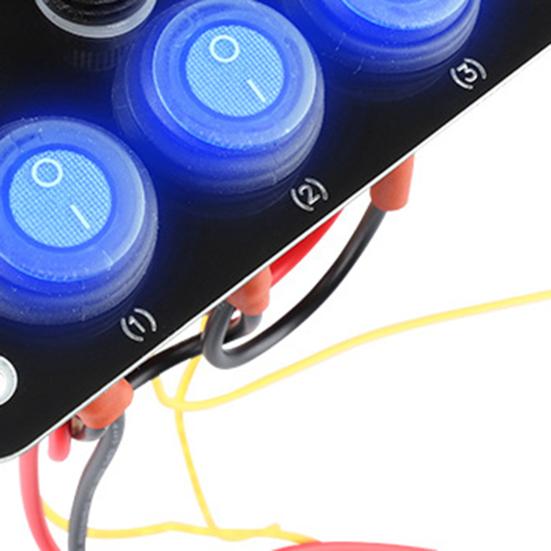 12V-24V Toggle Switch Panel 3 Buttons Design Waterproof Simple Installation Power Control Boat Truck