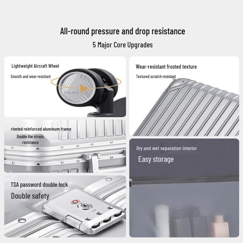 OIWAS Aluminum Frame Hardshell Luggage