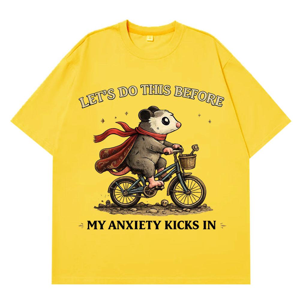 

Lets Do This Before My Anxiety Kicks in Funny Possum Meme Graphic Tees Unisex Women Fashion Tshirts Shortsleeved Hiphop Tshirts S